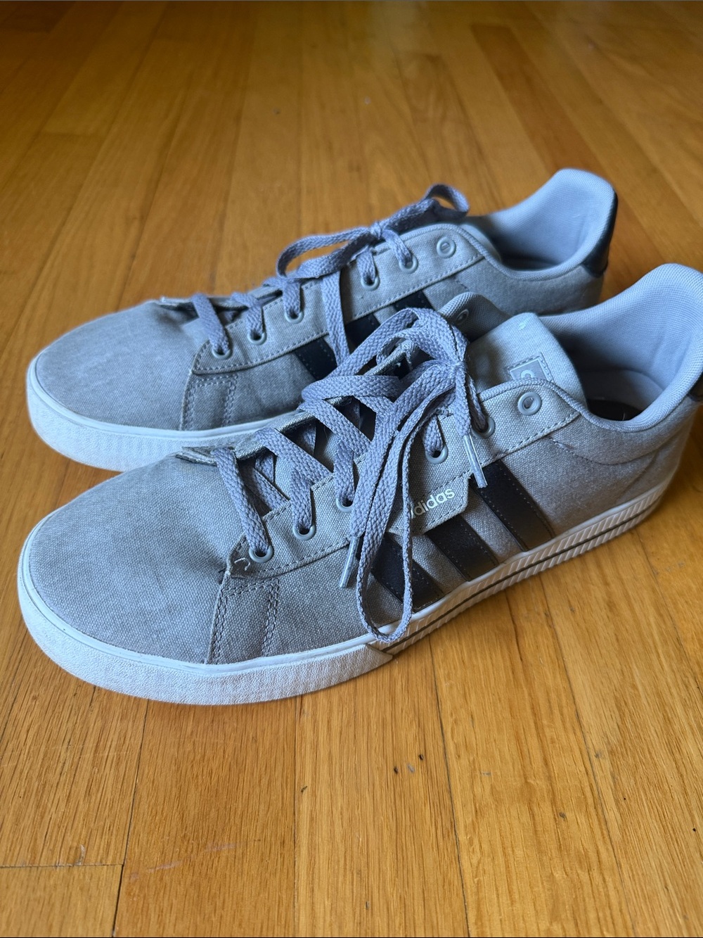 adidas Grey and Black Low-Top Sneakers